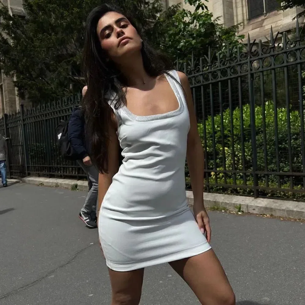 ZARA SHORT DRESS WITH RHINESTONES - Picture 4 of 9